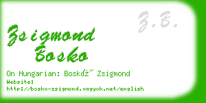 zsigmond bosko business card